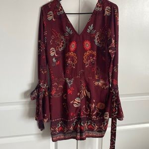 LS Romper size M tied arms and back